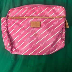 Coach Pink Cometic Travel Bag